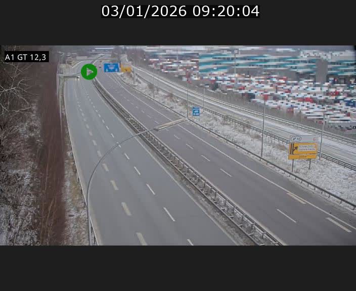 Traffic live webcam Luxembourg Senningerberg - A1 direction Allemagne - BK 12.3