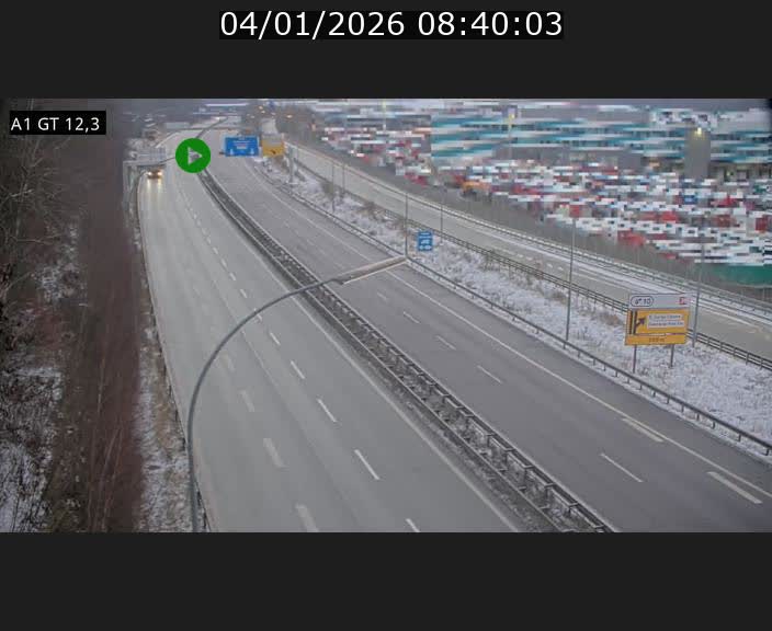 Traffic live webcam Luxembourg Senningerberg - A1 direction Allemagne - BK 12.3