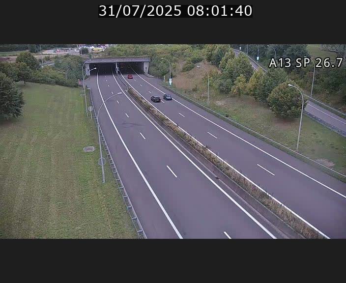 Traffic live webcam Luxembourg Frisange - A13 direction Luxembourg-ville - BK 26.7