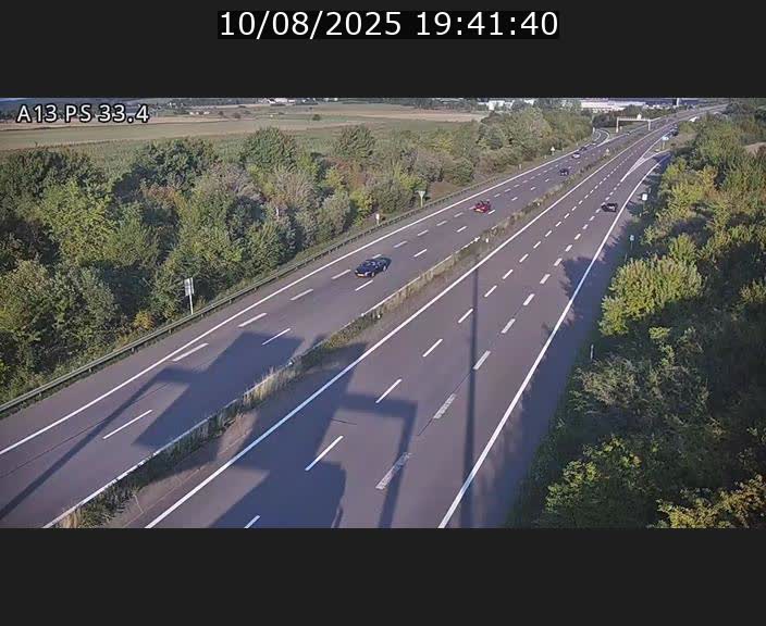 Webcam trafic sur A13 à hauteur de Mondorf-les-Bains en direction d'Altwies