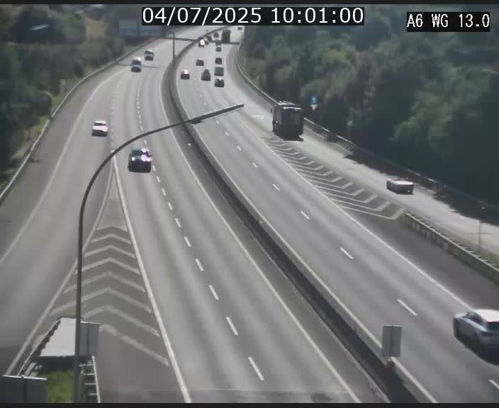 Traffic live webcam Luxembourg Mamer - A6 - BK 13 - direction Luxembourg/France/Allemagne