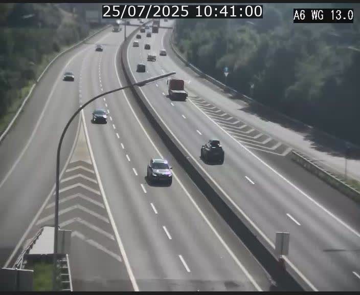 Traffic live webcam Luxembourg Mamer - A6 - BK 13 - direction Luxembourg/France/Allemagne