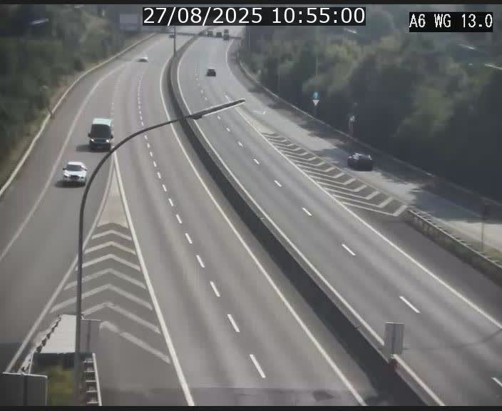 Traffic live webcam Luxembourg Mamer - A6 - BK 13 - direction Luxembourg/France/Allemagne