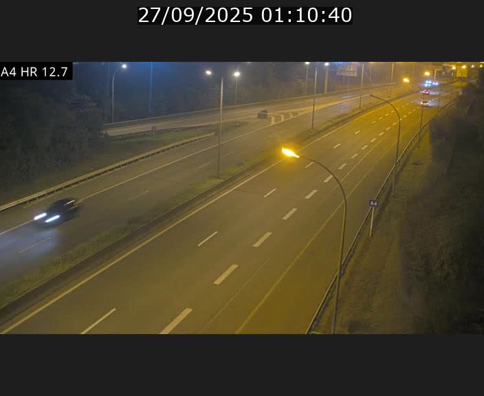 Traffic live webcam Luxembourg Esch sur Alzette - A4 - BK 12.7 - direction Esch-Belval