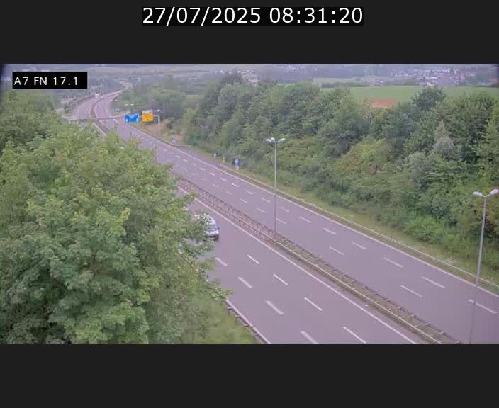 Caméra trafic Luxembourg - A7, Merscherbierg direction Mersch