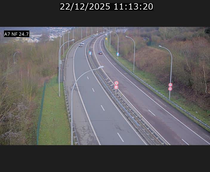 Caméra trafic Luxembourg - A7, Schieren direction Mersch