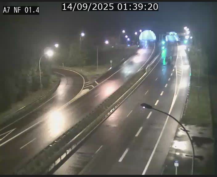 Caméra autoroute Luxembourg A7 - Echangeur Waldhaff - direction Tunnel Stafelter
