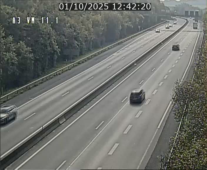 Webcam à la frontière franco-luxembourgeoise, avant la Croix de Bettembourg - BK 11.1 - direction Luxembourg-ville