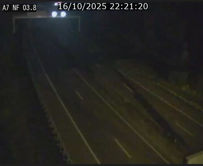 Webcam autoroute A7 au Luxembourg à la sortie du Tunnel Stafelter vers le Nord