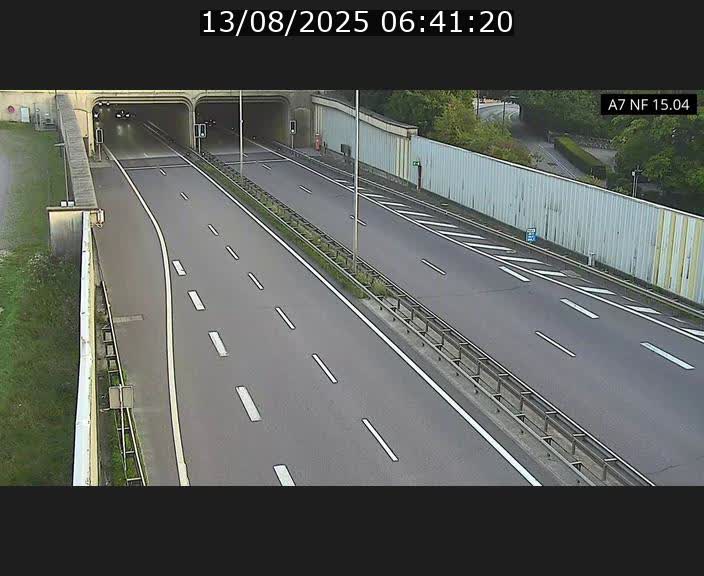 Caméra trafic Luxembourg - A7, Tunnel Mersch, entrée sud, direction Ettelbruck