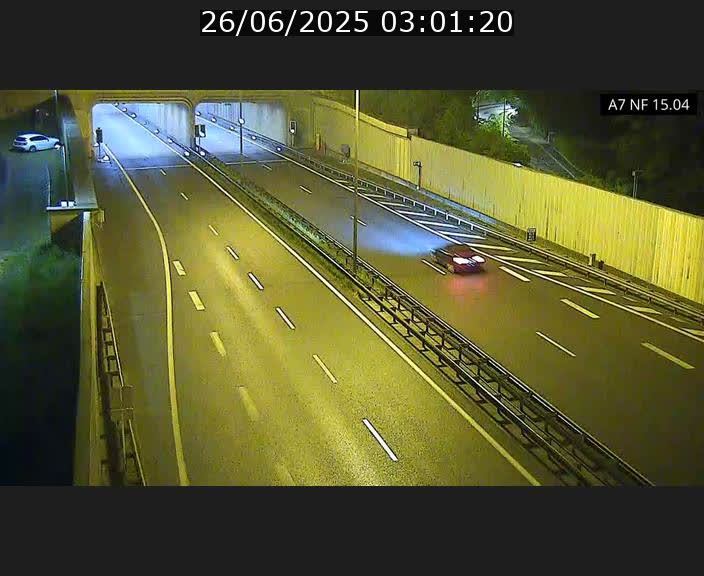 Caméra trafic Luxembourg - A7, Tunnel Mersch, entrée sud, direction Ettelbruck