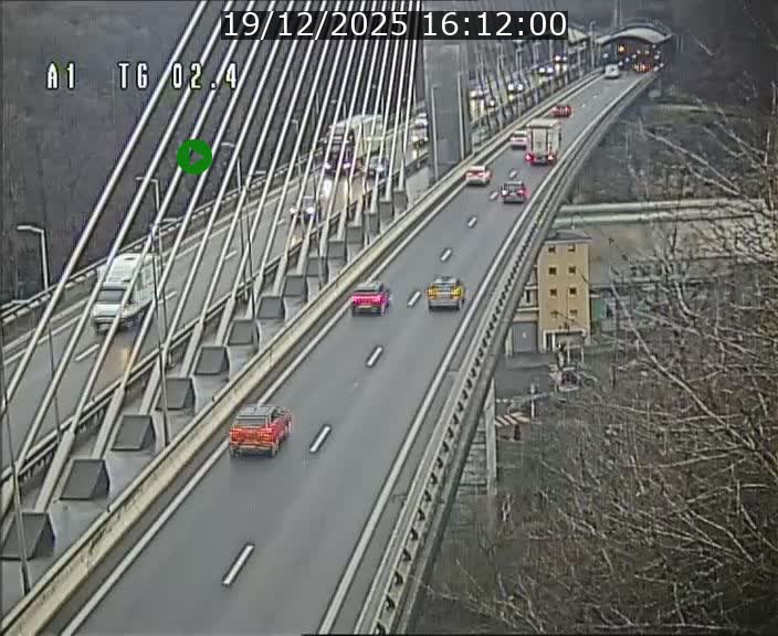 Traffic live webcam Luxembourg Sandweiler - A1 direction Luxembourg-ville - BK 2.4