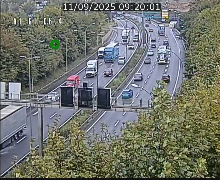 Traffic live webcam Luxembourg Hamm - A1 direction Sandweiler - BK 6.4