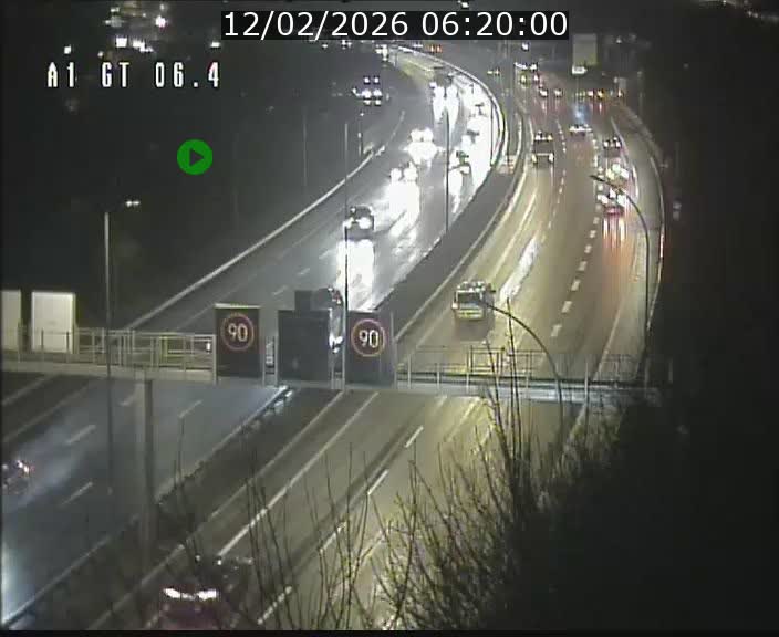 Traffic live webcam Luxembourg Hamm - A1 direction Sandweiler - BK 6.4