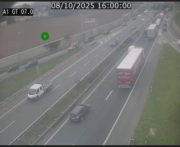 Traffic live webcam Luxembourg Cents - A1 direction Kirchberg - BK 7