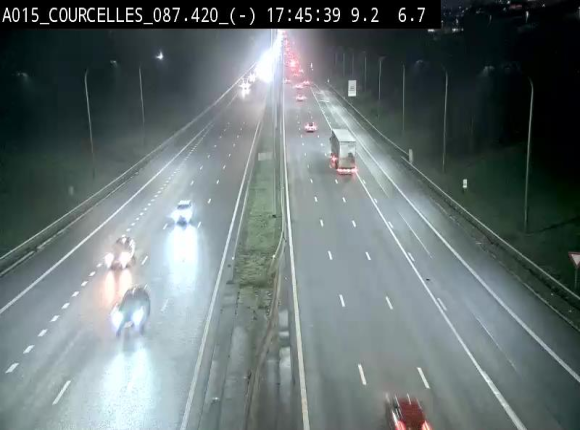 Webcam autoroute Belgique - Viesville - E42 direction Mons - BK 84.35