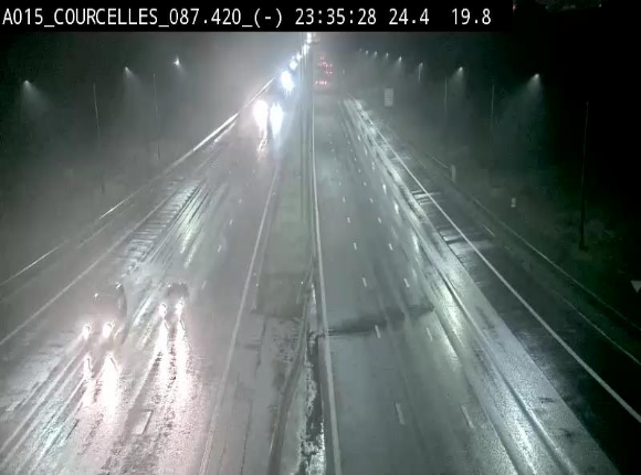 Webcam autoroute Belgique - Viesville - E42 direction Mons - BK 84.35
