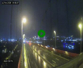 Webcam autoroute sur le périphérique de Bordeaux (A630) au nord de la ville. Caméra située sur le Pont d'Aquitaine.