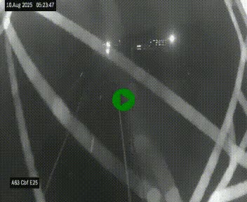 Webcam autoroute A63 en périphérie de Bordeaux au sud-est de la ville, en provenance du bassin d'Arcachon. Vue orientée vers Bordeaux