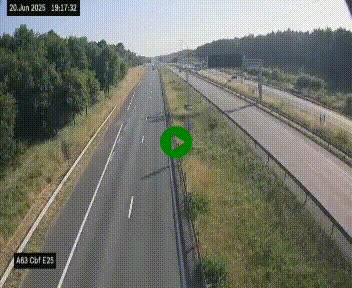 Webcam autoroute A63 en périphérie de Bordeaux au sud-est de la ville, en provenance du bassin d'Arcachon. Vue orientée vers Bordeaux