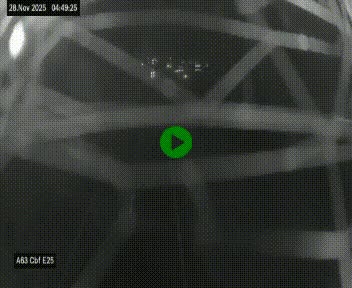 Webcam autoroute A63 en périphérie de Bordeaux au sud-est de la ville, en provenance du bassin d'Arcachon. Vue orientée vers Bordeaux