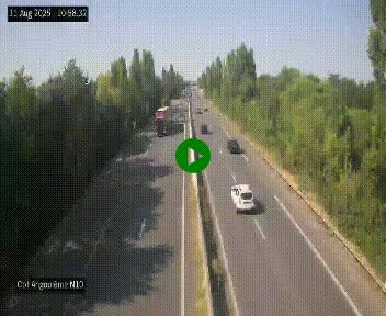 Webcam routière à la fin de la N10, en périphérique ouest d'Angouleme, proche de la jonction avec l'A10