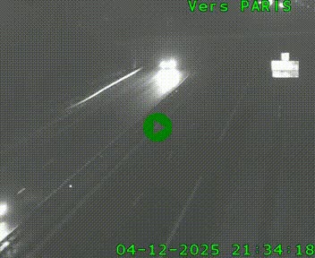 Caméra routière sur l'autoroute A20 au nord de Limoges, à la jonction avec la N520. Vue orientée vers Paris