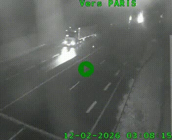 Caméra routière sur l'autoroute A20 à Saint-Hilaire-Bonneval, au sud de Limoges. Vue orientée vers Paris