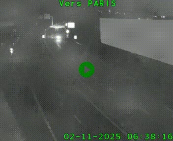 Caméra routière sur l'autoroute A20 à Brive-la-Gaillarde, à la jonction avec l'A89. Vue orientée vers Paris