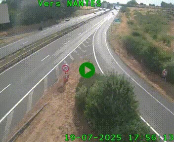 Webcam N147 au nord de Poitiers et à la jonction avec la A10