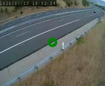 Caméra autoroutière France - A75, Engayresque, entre Millau et Séverac-le-Chateau, en direction de Montpellier