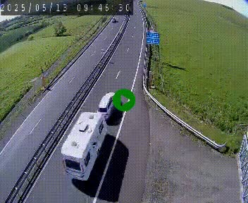 Caméra autoroute A75 à hauteur du col de la Fageole en direction de Clermont-Ferrand