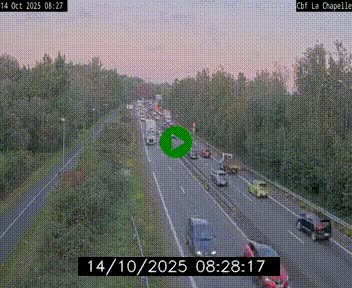 Webcam sur le périphérique de Nantes (N844) à hauteur de Porte de la Chapelle, au nord de la ville