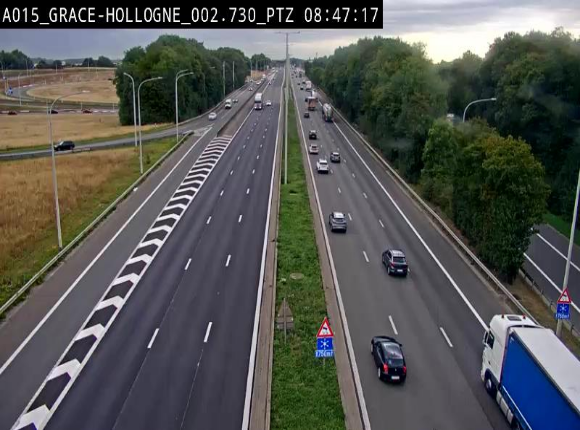 Caméra trafic Belgique - Grâce-Hollogne - E42, jonction avec A604, direction Loncin/Aéroport de Liège -  BK 3.2