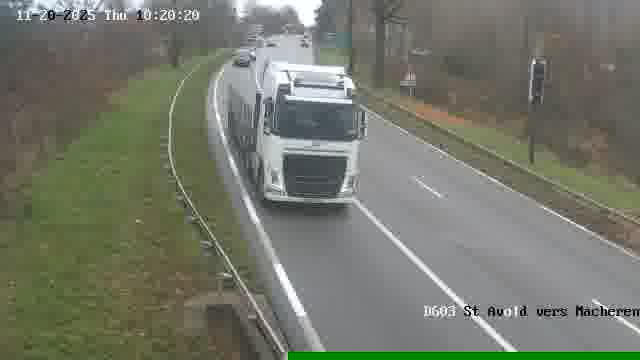 Webcam sur la D603 située à proximité de Saint-Avold. Vue orientée vers Macheren.