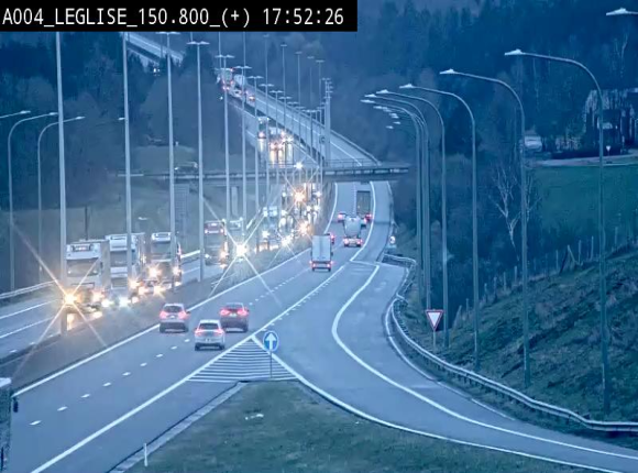 Caméra autoroute Belgique - Côte de Léglise, E411(A4) direction Luxembourg