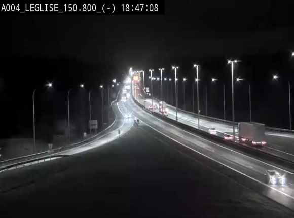 Webcam E411 dans la Côte de Léglise. Vue orientée vers Bruxelles