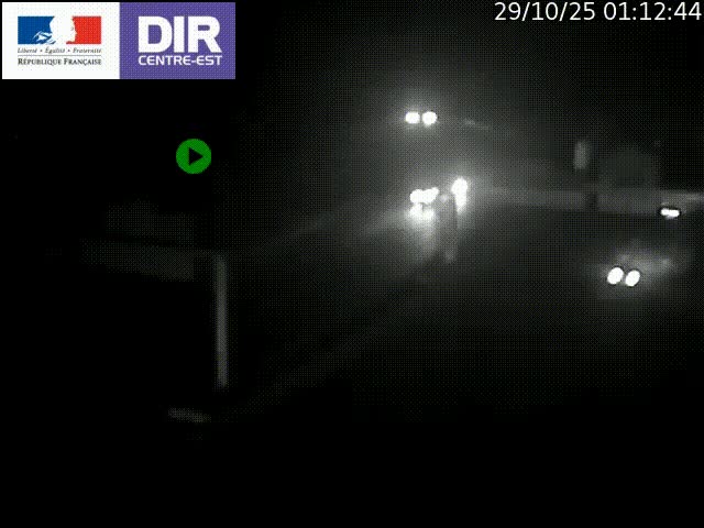 Caméra de circulation routière sur le boulevard périphérique Laurent Bonnevay de Lyon (D383) à hauteur de Bron, avant la jonction avec l'A43. Vue orientée vers l'échangeur