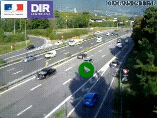 Webcam sur la Nationale 201 à hauteur de la sortie Chambéry-Nord, avant à la jonction entre l'A41 et l'A43, en direction de Lyon