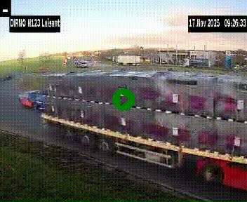 Webcam en périphérie de Chartres sur la N123, à hauteur de Luisant. Vue orientée vers Chartres