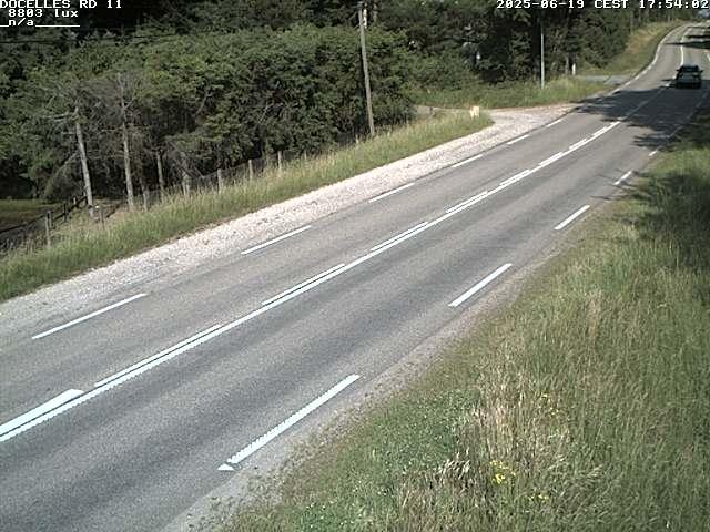 Webcam à 424 mètres d'altitude dans la Tranchée de Docelles dans les Vosges, à proximité d'Epinal sur la route de Gerardmer (D11)