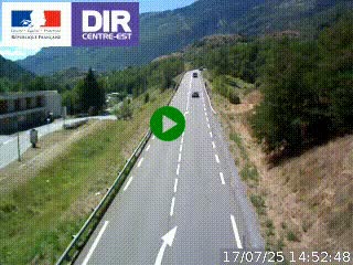 Web cam sur la N90 à Aime, en provenance de Bourg-Saint-Maurice et en direction d'Albertville