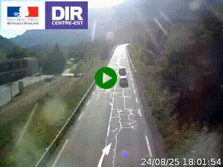 Web cam sur la N90 à Aime, en provenance de Bourg-Saint-Maurice et en direction d'Albertville
