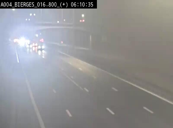 Webcam à Wavre, à hauteur de la sortie 5 Bierges. Vue orientée vers Namur