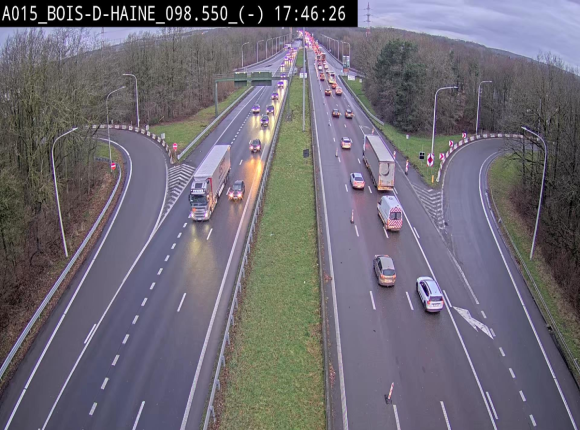 Webcam autoroute Belgique - Bois d'Haine - E42 - BK 98.6
