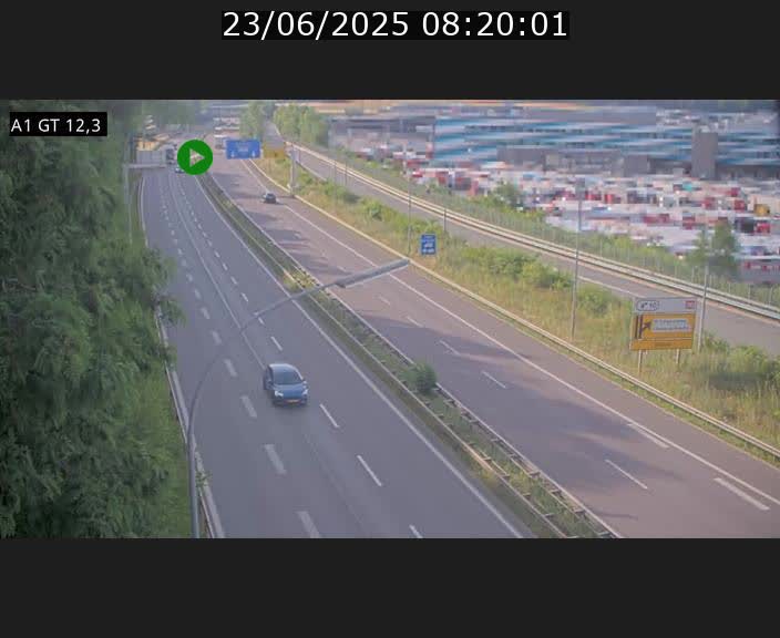 Traffic live webcam Luxembourg Senningerberg - A1 direction Allemagne - BK 12.3