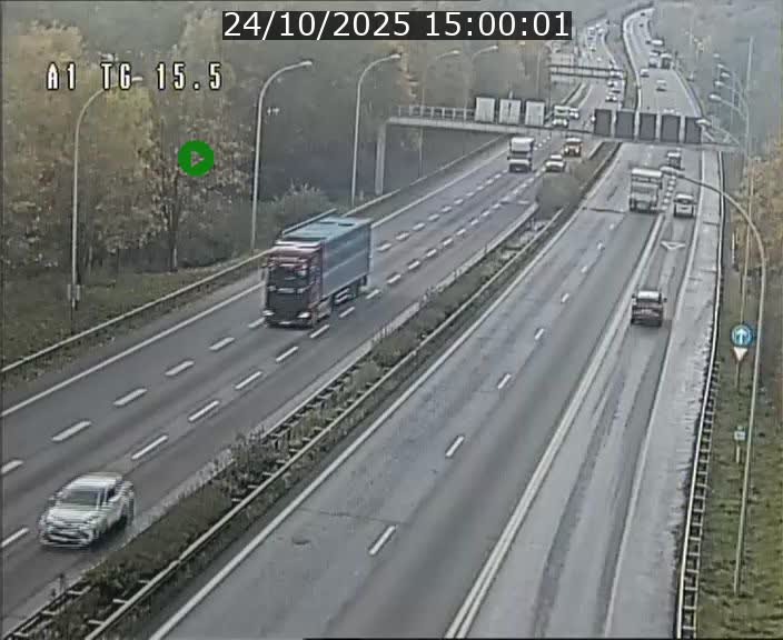 Traffic live webcam Luxembourg Munsbach - A1 direction Luxembourg - BK 15.5