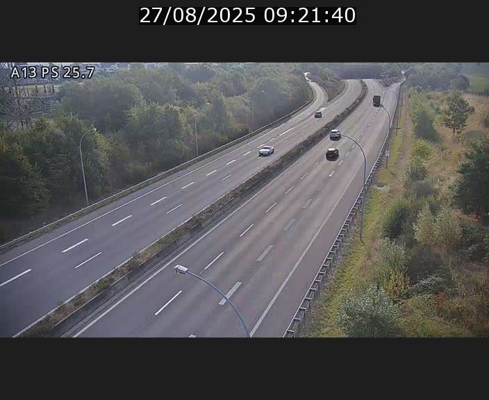 Traffic live webcam Luxembourg Frisange - A13 direction Allemagne - BK 26