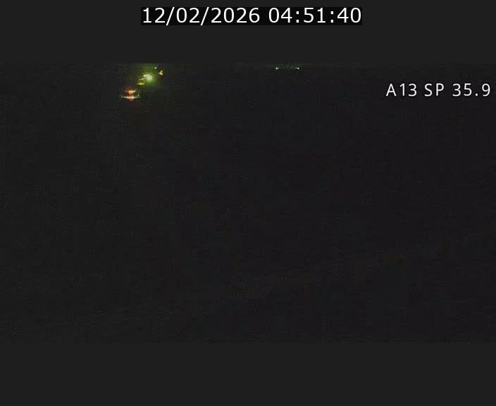 Webcam trafic sur A13 à l'entrée ouest du tunnel Markusbierg à Remerschen. Vue orientée vers Mondorf-les-Bains.