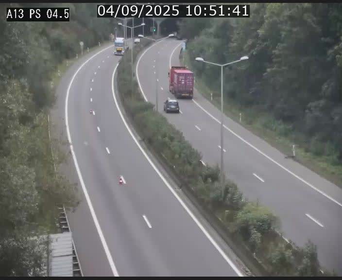 Traffic live webcam Luxembourg Differdange - A13 direction Esch-sur-Alzette - BK 4.5